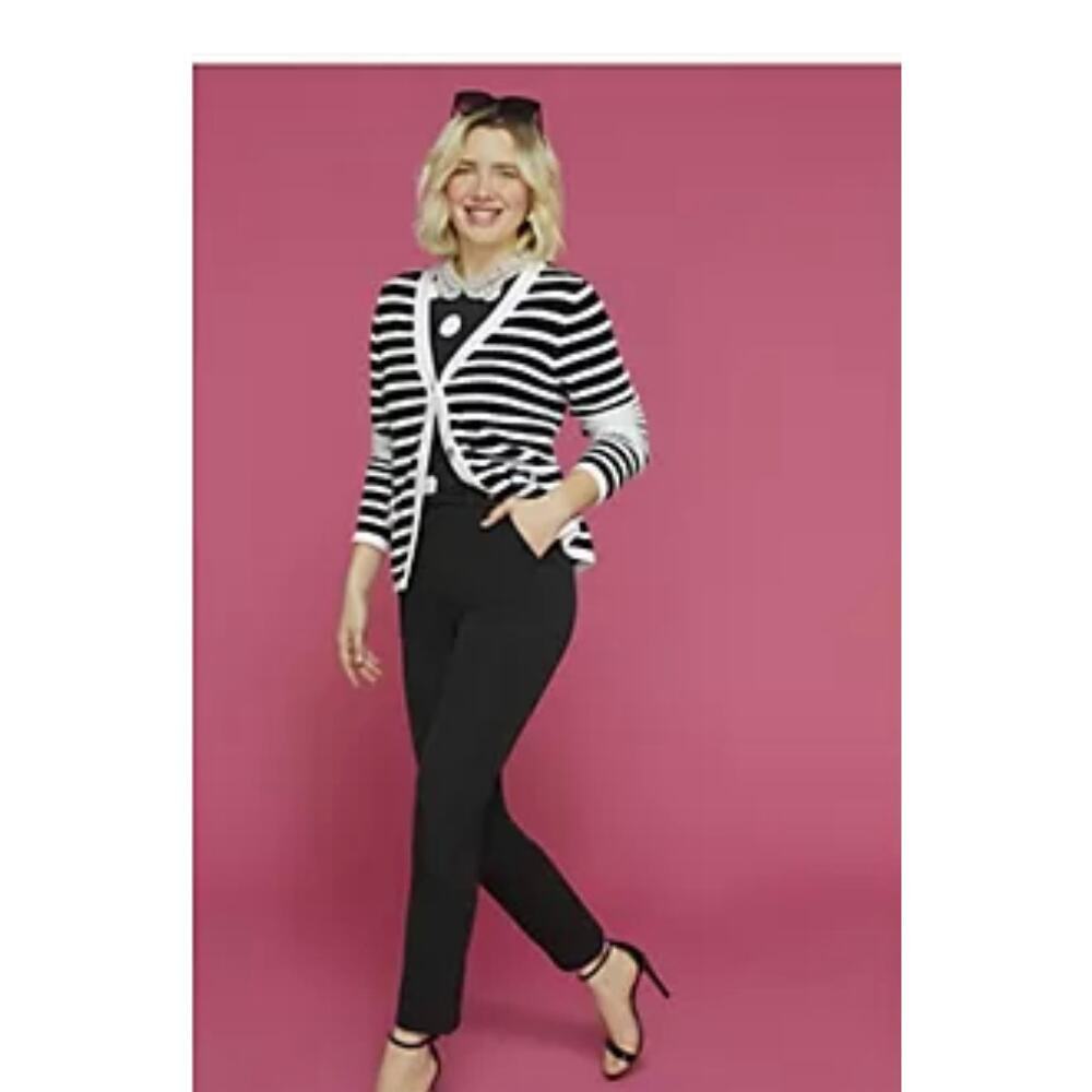 New Isaac Mizrahi 24/7 Stretch Ankle Pant.  Perfect for All Seasons. Black
